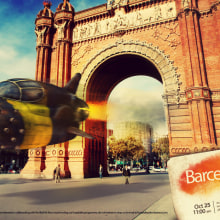Barcelona Taxi Race. Design, Traditional illustration, Photograph, and 3D project by santosdelacalle@gmail.com - 02.08.2010