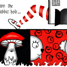 Down the rabbit hole. Design, and Traditional illustration project by Kevin Kwik Johannesen - 02.16.2010