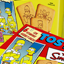 Galletas_Simpsons_Pack. Design, Traditional illustration, Graphic Design, and Packaging project by Miguel Beneytez Peñuelas - 06.19.2012