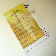 Schedule of Lenten Events. Un proyecto de Diseño y Publicidad de James Avilez San Francisco California USA - 24.02.2010