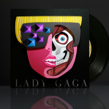 Lady Gaga. Design, Traditional illustration, and UX / UI project by Lobulo - 03.01.2010