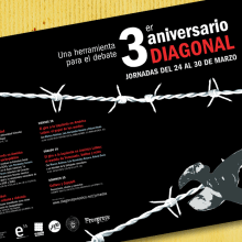Jornadas "Diagonal: una herramienta de debate". Design, Installations, and UX / UI project by Freepress S. Coop. Mad. - 03.03.2010