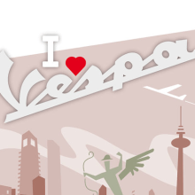 I love vespa. Design, Ilustração tradicional, e Publicidade projeto de Artemio Espada Tizona - 23.03.2010