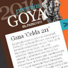 Premios Goya - ELPAÍS.com. Design, Programação , e UX / UI projeto de Ismael González - 05.04.2010