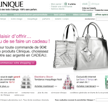 Refresh site Clinique. Design projeto de Laure Chassaing - 27.04.2010