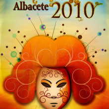 Cartel Carnaval Albacete 2010. Un proyecto de Diseño, Ilustración tradicional y Publicidad de Jose Blas Ruiz Hernandez - 30.04.2010