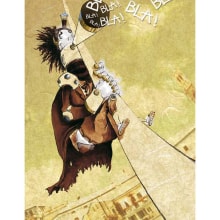 El Hombre-Megáfono. Ilustração tradicional projeto de Jorge Ramos - 31.05.2010