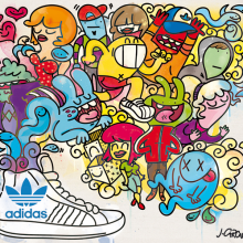 ADIDAS. Design, Traditional illustration, Advertising, and Motion Graphics project by Jose Carcavilla - 06.09.2010