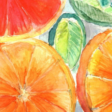 Frutas - Acuarela. Traditional illustration project by Misaf - 07.18.2010