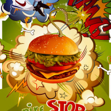 Nike stop colesterol. Ilustração tradicional, e Publicidade projeto de pandorco - 05.08.2010