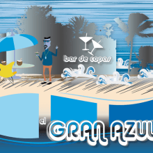 Gran Azul. Traditional illustration project by Acuarela Design - 08.30.2010