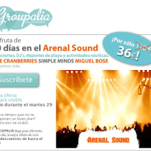 emailing arenal sound. Un proyecto de Publicidad de Massimiliano Seminara - 09.09.2010