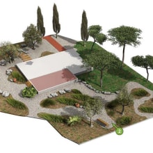 Jardín ecológico. Ilustração tradicional, e 3D projeto de Rafael Pla Delgado - 13.09.2010