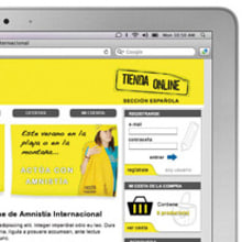 Amnistía Internacional, tienda online. Design projeto de Javier González - 23.09.2010
