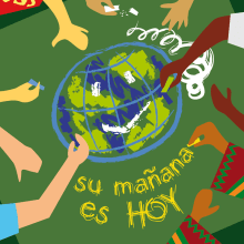 Propuesta 3 ilustración Campaña Manos Unidas 2011. Design, Traditional illustration, and Advertising project by Miguel Ángel Sosa Hernández - 09.09.2010