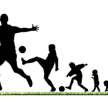 Evolución del futbolista. Ilustração tradicional projeto de David xnz - 02.10.2010