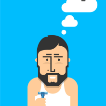 Thinking Vueling. Traditional illustration, and Advertising project by Joel Lozano - 10.18.2010