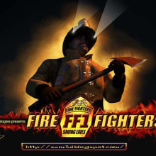 FIRE FIGHTERS, El coloso en llamas a la española.. Design, Traditional illustration, Advertising, 3D & IT project by Sem Casas Humanes - 10.25.2010