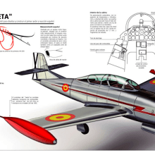 Hispano Aviación Saeta. Traditional illustration, and 3D project by Francisco Castracane - 10.26.2010