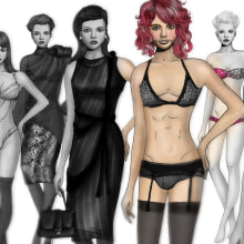 My-MINX.com - fashions. Un proyecto de Ilustración tradicional de egarcigu - 07.11.2010