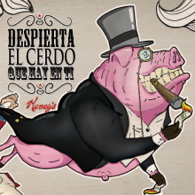 Despierta el Cerdo que Hay en Ti. Design e Ilustração tradicional projeto de rk estudio - 05.12.2010