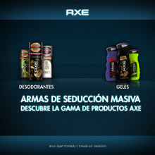 Portfolio de Producto para Axe. Design, Ilustração tradicional, e Publicidade projeto de Jesús Corrales - 26.12.2010