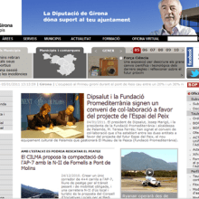 Web oficial Diputació de Girona. Programação  e Informática projeto de Mario Martínez Catena - 05.01.2011