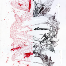 My Selfdrawing Brain. Ilustração tradicional projeto de Marco Tavolaro - 19.01.2011