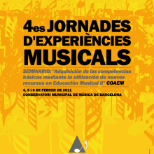 4es Jornades d'experiències musicals. Un proyecto de Diseño de lluís bertrans bufí - 24.01.2011