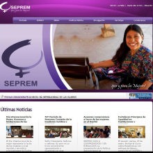 Secretaria Presidencial de la Mujer [SEPREM] - Website. Un progetto di Design, Programmazione, UX / UI e Informatica di Mario Rene Esposito - 01.02.2011