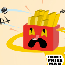The french fries man. Ilustração tradicional projeto de Alejandro Di Trolio - 27.02.2011