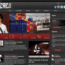 Fran Perea website. Een project van  Muziek y Programmeren van Si sensationimage - 02.03.2011
