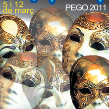 Cartel Carnaval Pego. Traditional illustration project by Fernando Ricardo Flores Gómez - 03.19.2011
