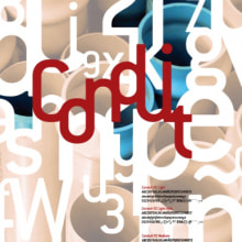 Cartel promocional y objetos de merchandising - Tipografía Conduit. Design, e Publicidade projeto de Patricia Roman Humanes - 10.03.2011