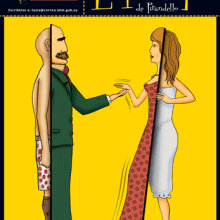 La Trampa. Pirandello.. Design, Traditional illustration, and Advertising project by Alfredo Polanszky - 03.10.2011