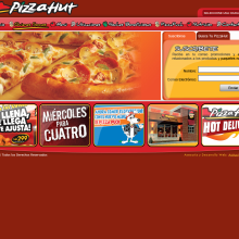 PizzaHut Honduras. Design, Motion Graphics, Programming, and UX / UI project by Cesar Daniel Hernández - 03.10.2011