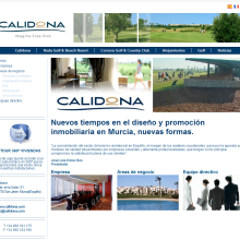 Web Corporativa Calidona. Een project van Programmeren van Joaquín Palazón Villena - 18.03.2011