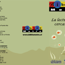 Triptico Bibliometro. Design, Traditional illustration, and Advertising project by Gloria Burgos Reiman - 04.01.2011
