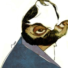 Stanley Kubrick. Traditional illustration project by j v - 04.29.2011