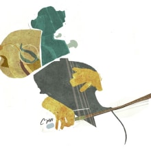 Pau Casals. Traditional illustration project by j v - 04.29.2011