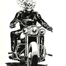 Ghost Rider. Un proyecto de Ilustración tradicional de Lopekan :: - 01.05.2011