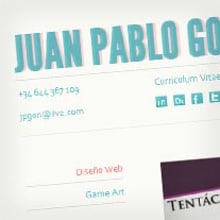 Portfolio on-line personal. . Design, UX / UI e Informática projeto de Juan Pablo González - 05.05.2011