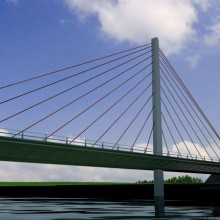 Puente atirantado. 3D projeto de Atres-studio - 09.05.2011