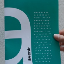 Espécimen de Avenir // tipografía de Adrian Frutiger. Design project by María Caballer - 05.27.2011