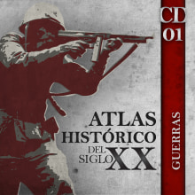 Atlas Histórico s XX (carátula). Design, Traditional illustration, and Advertising project by Alexander Lorente - 06.03.2011