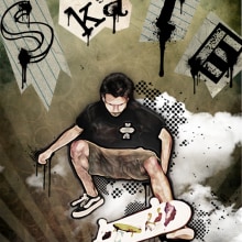 Poster Skateboarding. Design, Traditional illustration, and Photograph project by Alexander Lorente - 06.03.2011