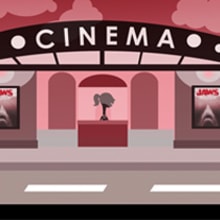 Cinema. Traditional illustration project by Sandra Romero - 06.08.2011