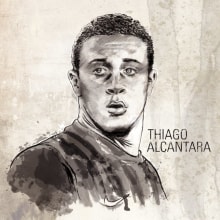 Thiago Alcántara. Un proyecto de Ilustración tradicional de Xavier Gironès - 01.07.2011