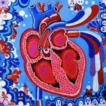 SACRED HEART. Traditional illustration project by Octavio Preciado - 07.06.2011