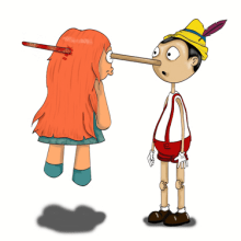 Pinocho y su primer besico. Un proyecto de Ilustración tradicional de juno_laparra - 06.07.2011